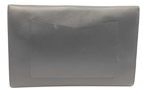 Chanel Navy Leather Airline Envelope Pouch Clutch Ebcrzdu 144010011778