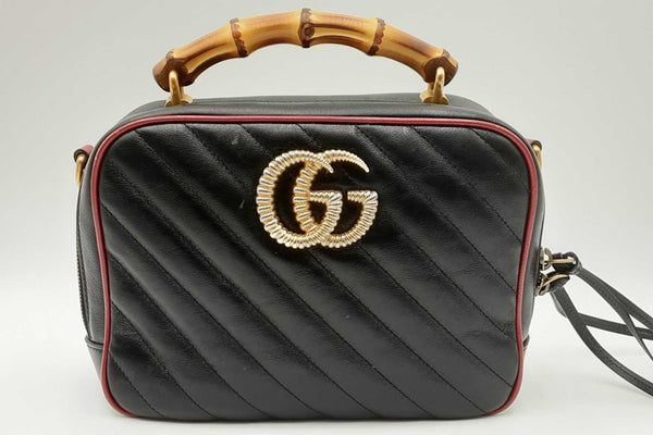 Gucci Gg Marmont Matelasse Marmont Tourchon Bamboo Top Handle Bag Eb1023izxdu