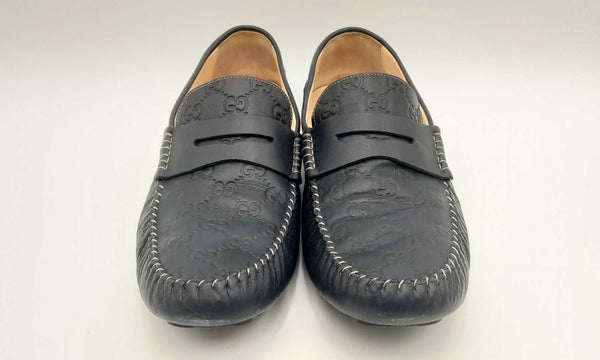 Gucci Leather Blue Flats Size 10.5 Hs412lxzsa