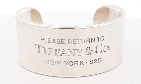 Please Return To Tiffany & Co. Sterling Cuff Bracelet 4.5 Inch 72.4g Eb0723pxzsa