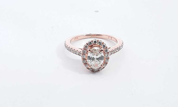 14k Rose Gold 1.44ctw Diamond Ring Size 4 Hs0823exzsa