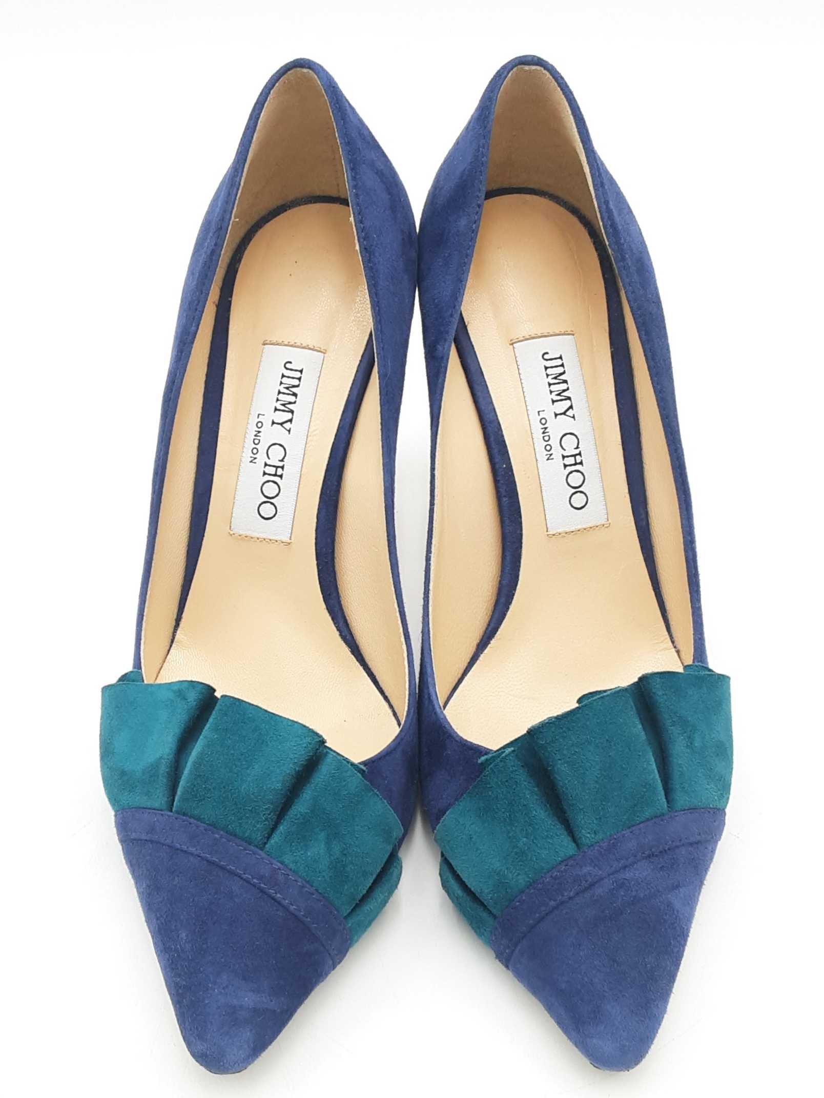 Jimmy Choo Leena Blue & Teal Suede Pumps Size 38 Eb0825lxzsa – Max