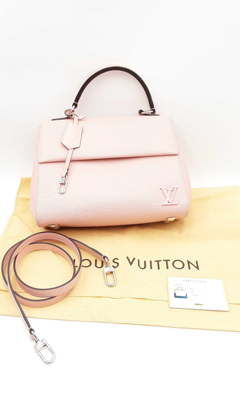 Louis Vuitton Textured Epi Pink Leatner Cluny Pm Top Handle Bag 144030007237