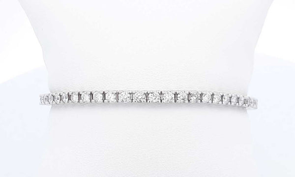 18k White Gold 4.0ctw Diamond Tennis Bracelet 7 Inch, 18.1 Grams Eb0424cxzdu