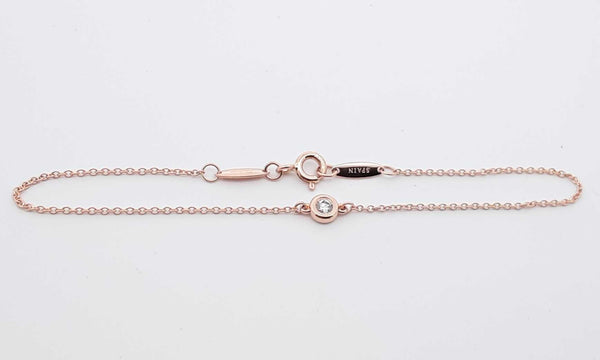 Tiffany & Co. Elsa Peretti 18k Rose Gold Diamond By The Yard Bracelet Eb0324exdu