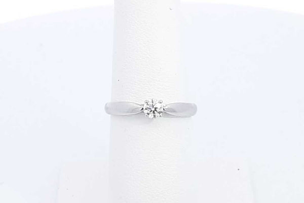 Tiffany & Co. Platinum 0.21ctw Diamond Solitare Ring Size 6.25 Eb0723ixzdu