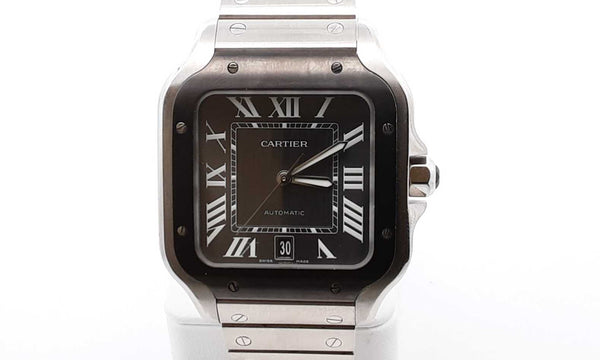 Cartier Santos Grey Dial Automatic Stainless Steel Watch Ebwrxzdu 144030002641