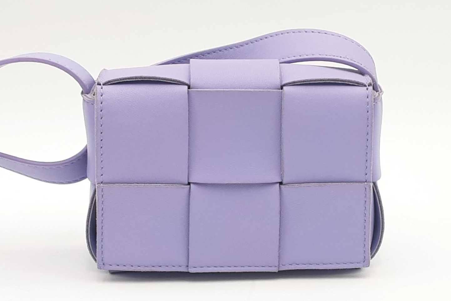 Bottega Veneta Wisteria Purple Intrecciato Mini Cassette Crossbody