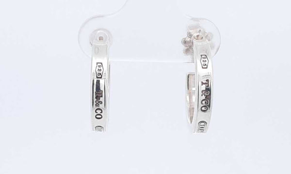 Tiffany & Co. Sterling Silver 1837 Hoop Earrings 4.43 Grams Eb0324exsa