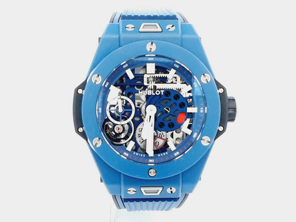 Hublot Big Bang 45 Mecca-10 Chronograph Blue Titanium Watch 144010012975