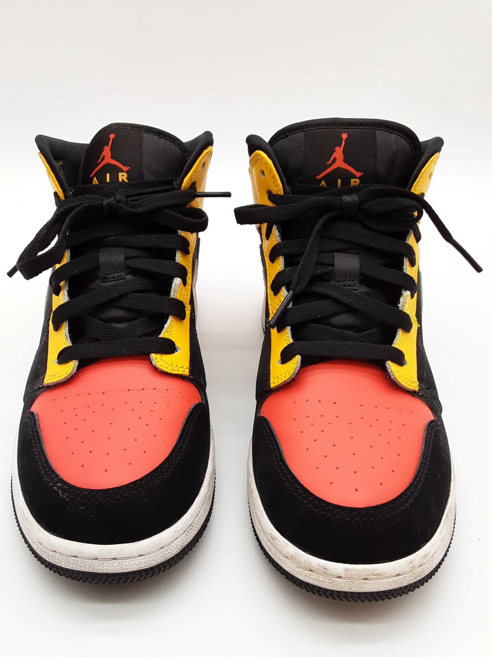 orange black and yellow jordan 1