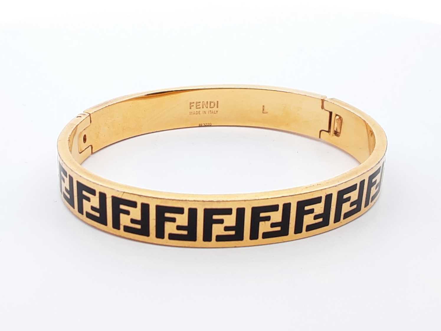 FENDI ロゴブレスレット ゴールド FENDI】FFロゴ☆チェーンブレスレット☆パラジウム＆ゴールド