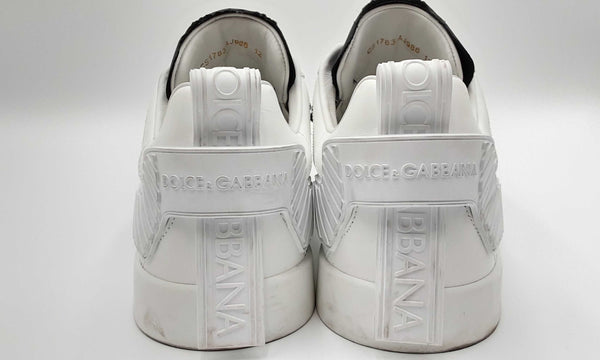 Dolce & Gabbana Portofino Calfskin & Patent Leather Sneakers Size 12 Ebrxdu 144030004976