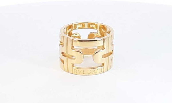 Bvlgari Parentesi 18k Yellow Gold Band Ring Size 8.5 Ebcxzdu 144010026043