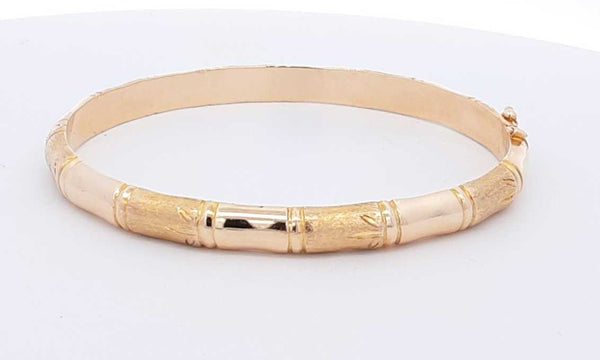 14k Yellow Gold Hinged Bangle Bracelet 15.72 Grams 6.5 Inch Ebpxzsa 144010032343