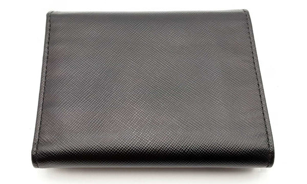 Prada Trifold Black Saffiano Leather Wallet Eblxzsa 144010035623