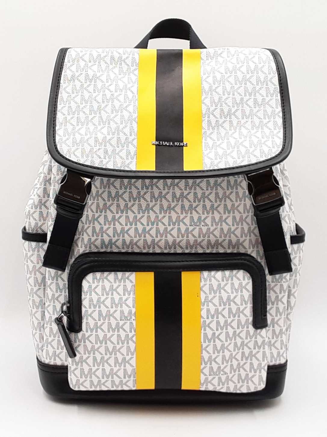 Michael Kors Cooper Logo Backpack In Mk Monogram Coated Canvas