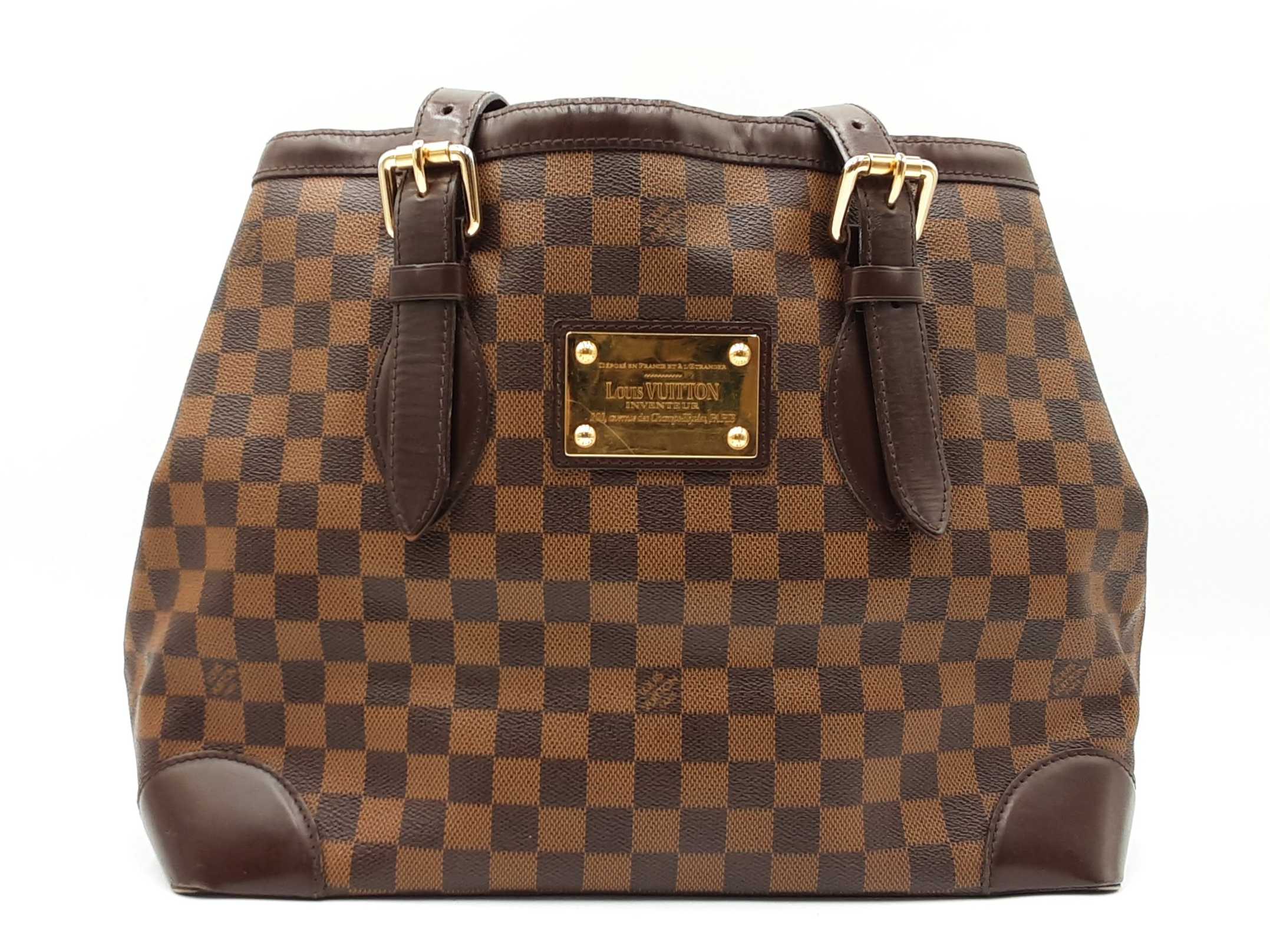 Louis Vuitton Hampstead Mm Bag In Damier Ebene Coated Canvas