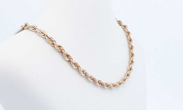 14k Yellow Gold Rope Chain Necklace 24 Inch, 14 Grams Eb0424wcrdu