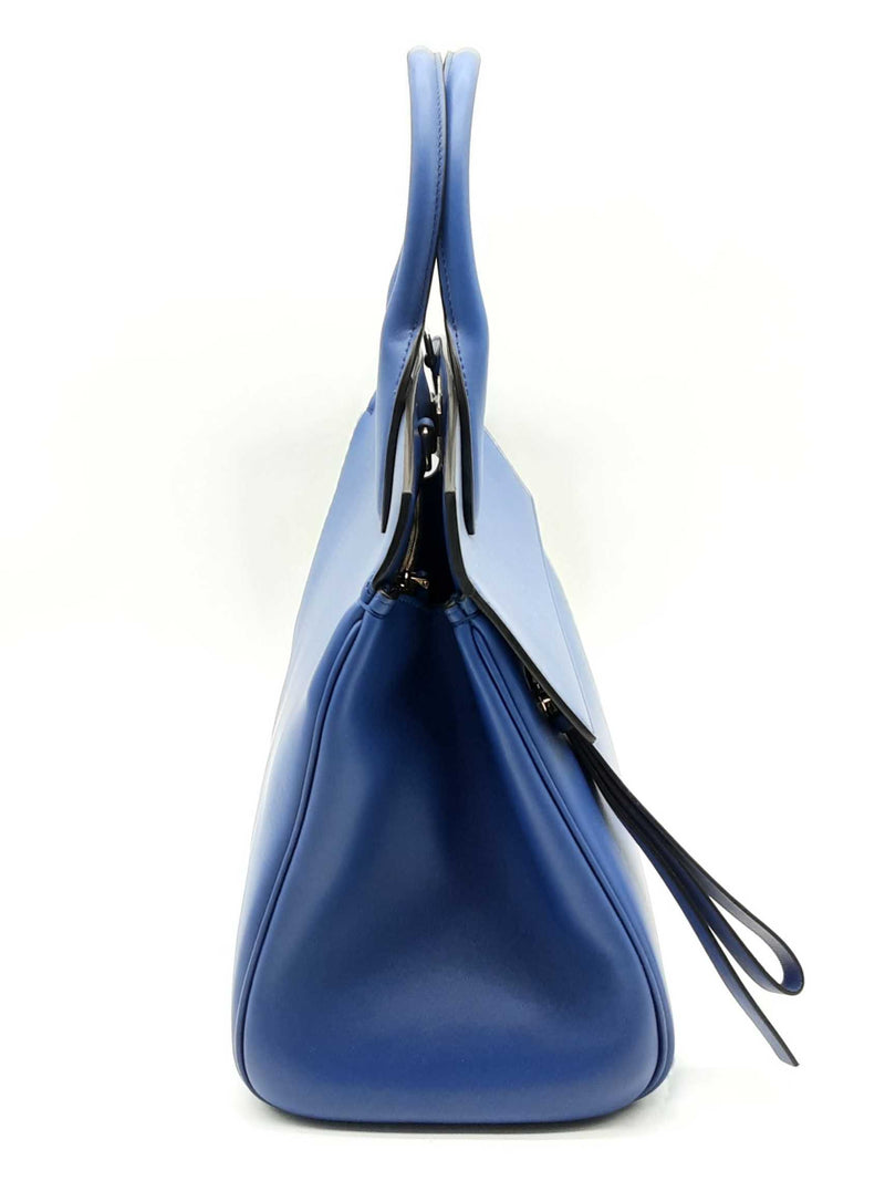 Salvatore Ferragamo Studio Blue Leather Tote Bag Do1223loxzde