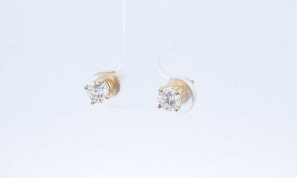 18k Yellow Gold 1.0ctw Diamond Stud Screwback Earrings Eb0424rxzdu