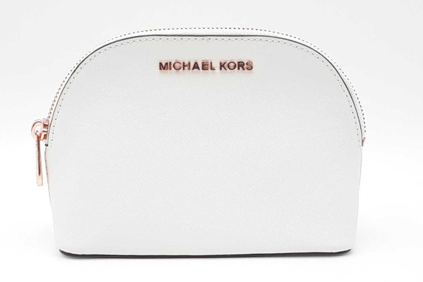 Michael Kors Jet Set Travel Pouch In White Leather Eb04lxdu