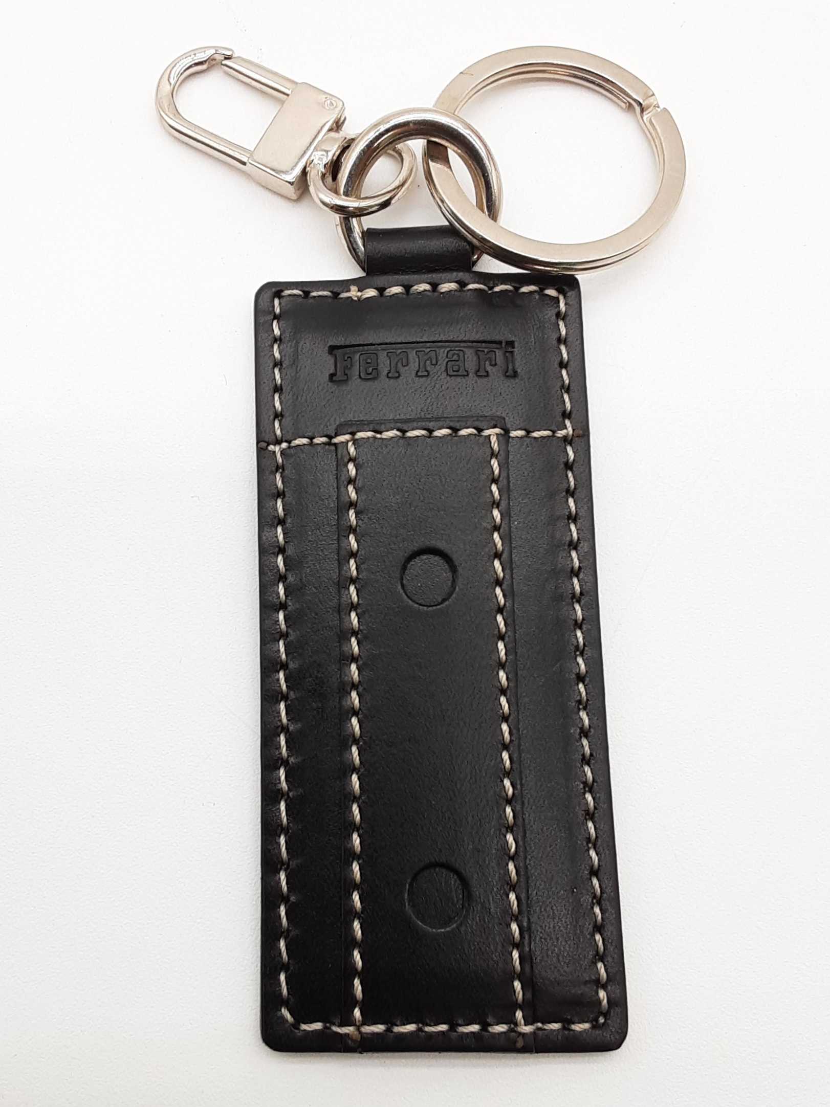 Ferrari Black Leather Keychain Do0825rxde – Max Pawn