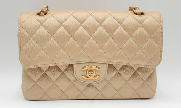 Chanel Beige Caviar Quilted Double Flap Shoulder Bag Ebwrxzdu 144030003673