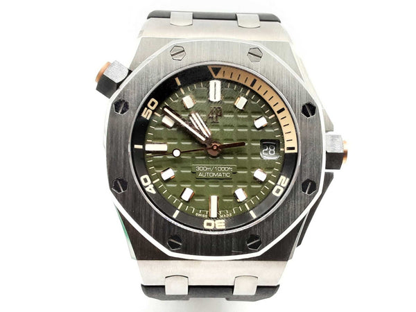 Audemars Piguet 42 Royal Oak Offshore Diver Khaki Green Dial Watch Do0324oxzxzde