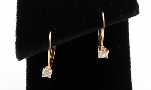 14k Yellow Gold 0.89g Diamond Clasp Earrings Docxsa 144010009951