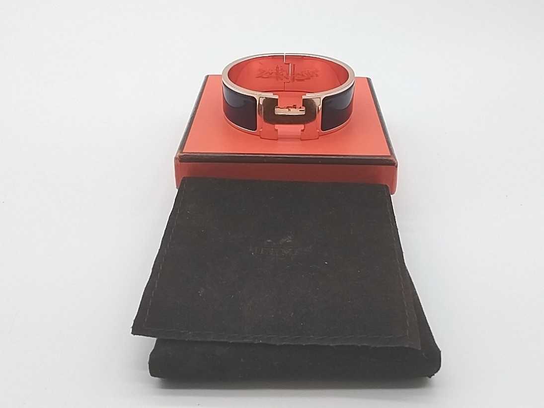 HERMES オルゴール Hermes Clic Clac H Bracelet Royal Blue 18k Gold Plated