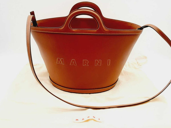 Marni Large Brown Tropicalia Bucket Tote Bag Dolxzxde 144020002146