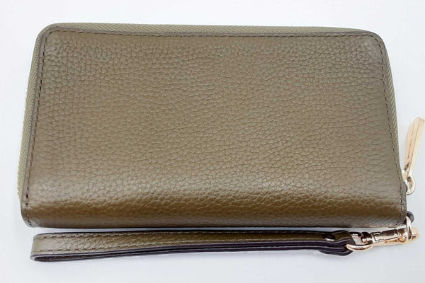 Michael Kors Green Leather Wristlet Wallet Eb0424lxdu