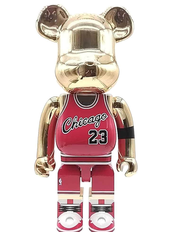 Medicom Toy Bearbrick Michael Jordan 1985 Rookie Jersey 1000% Gold