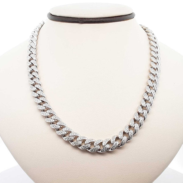 Sterling Silver Cuban Link Chain Necklace 24.25 Inch Hs0224lewsa