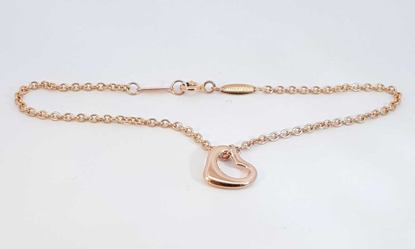 Tiffany & Co. 18k Yellow Gold Elsa Peretti Open Heart Bracelet 7 Inch Eboxzdu 144030005265