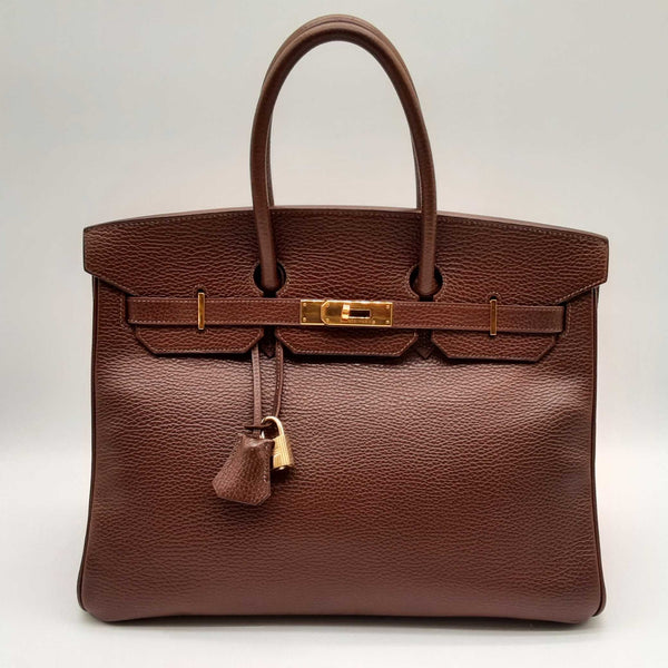 Hermes Birkin 35 Brown Marron D'inde Epsom Gold Hardware Handbag Lh0124exzxde