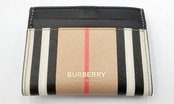 Burberry Coated Canvas Icon Stripe Folding Card Case Eblxzdu 144030003186