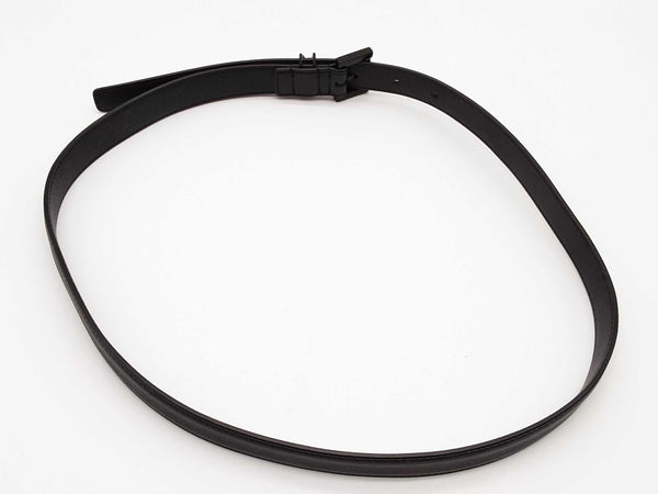 Yves Saint Laurent Ysl Cassandre Thin Black Leather Belt Dolexde 144020012971