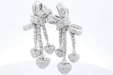 Andreoli 18k White Gold 5.36cttw Diamond Omega Back Earrings 37g Eb0326rrxzde