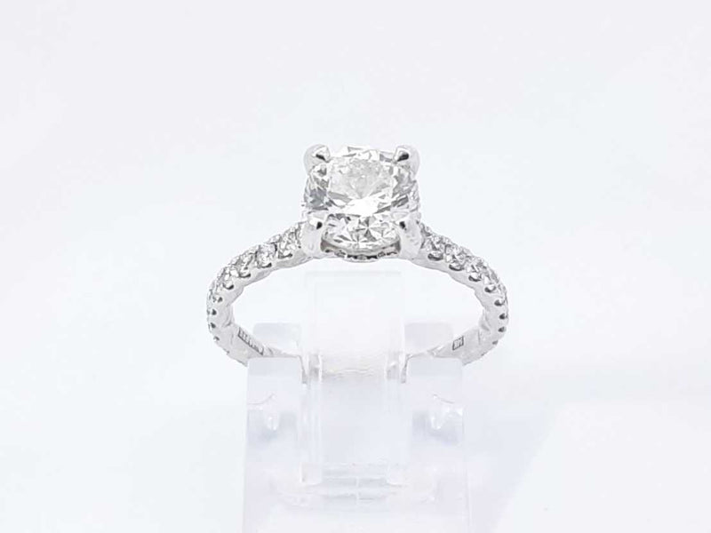 A. Jaffe 2.02 Cttw Diamond & 14k White Gold Ring 3.2 Grams Size 5.75 Fwworxdu