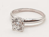 1.00 Carat Lab Grown Round Diamond 14k Wg 2.3g Ring Size 5.5 Do0326pxzde