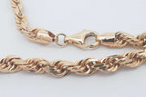 14k Yellow Gold Rope Chain Necklace 35.5 Grams 18 Inch Eb0226oxxzsa