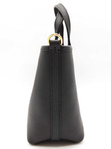 Burberry Mini Bloomsbury Black Leather Calico Reversible Tote Do0526rrxde