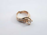 0.88 Cttw Diamond & 14k Yellow Gold Bypass Ring 4.3 Grams Size 3.25 Fw0526oxzdu