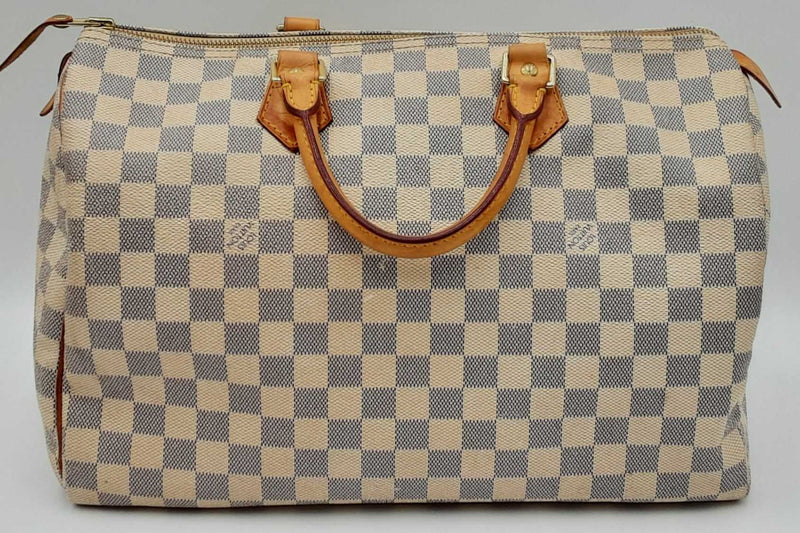 Louis Vuitton Damier Azur Speedy 35 Top Handle Bag Eb0924oxzdu