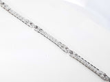 1.60 Cttw Diamond & 18k White Gold Geometric Link Tennis Bracelet 12.3 Grams 7 Inch Fw0726czxdu