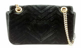 Gucci Black Velvet Marmont Matelasse Shoulder Bag Eb0524pxzdu