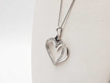 Vera Wang Love Kindered Heart Sapphire Diamonds 14k Wg Necklace 19 In Do626orxde