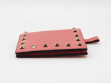 Valentino Garavani Rockstud Compact Bifold Wallet In Pink Leather Fw0926lcrdu